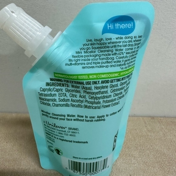 Simple Micellar Water Travel Size - Set of 3 - Picture 2 of 2